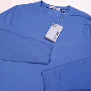 NEW G/FORE Shirt Mens S Blue Long Sleeve Golf Pullover Luxe Crewneck Mid Layer